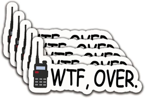 (3Pcs) WTF Over Sticker Quotes Funny Sticker Funny Decal Waterproof Vinyl Stickers Adult for Laptop Kindle Car Tumbler Water Bottle Mug Phone Notebook Size 3"x1.5" in Saudi Arabia