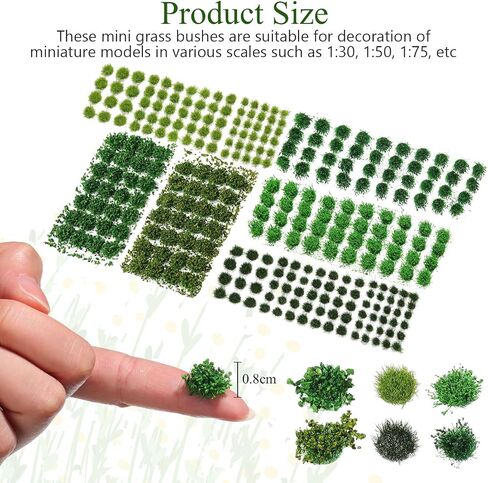 234 Pcs Static Grass Tuft Flower Cluster Vegetation Groups Self Adhesive Miniature Flowers Grass Tufts Terrain Model Kit for Diorama Supplies Railway Scenery Landscape(Summer Grass) in Kuwait