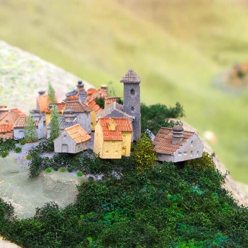 234 Pcs Static Grass Tuft Flower Cluster Vegetation Groups Self Adhesive Miniature Flowers Grass Tufts Terrain Model Kit for Diorama Supplies Railway Scenery Landscape(Summer Grass) in Kuwait