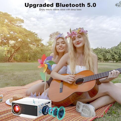 Projector with WiFi and Bluetooth, 16000Lumens Portable Mini Projector,4K Support Native Full HD 1080P Outdoor Movie Projector,Smart Projector Compatible with Android/iOS/Windows/TV Stick/HDMI/USB in Saudi Arabia