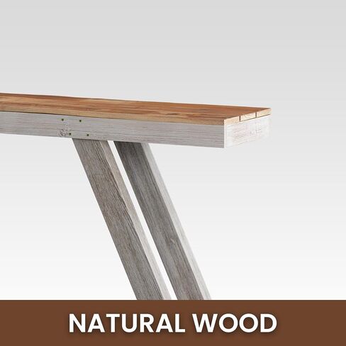 SMARTSTANDARD 60 Inch Farmhouse Console Entryway Table, Reclaimed Wood Console Table for Entrance, 2 Tiers Narrow Long Behind Sofa Table,Rustic Entry for Hallway, Living Room(Brown) in Saudi Arabia
