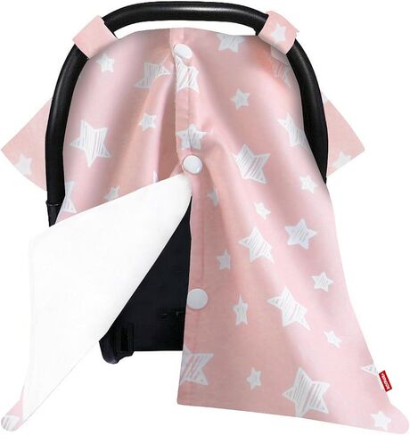 Baby Carseat Canopy, Opening Minky Car Seat Cover for Babies, Star Print Grey Car Seat Canopy Nursing Scarf, Warm Carseat Canopy for Newborn in Saudi Arabia