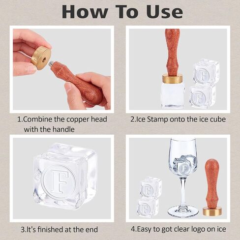 CHGCRAFT Letter X Ice Stamp Ice Cubes Press Stamps Bar Drinks Stamp with Removable Stamps Handle and Velvet Pouches for Cocktail Party Wedding Whiskey Mojito Drinks Making in Kuwait