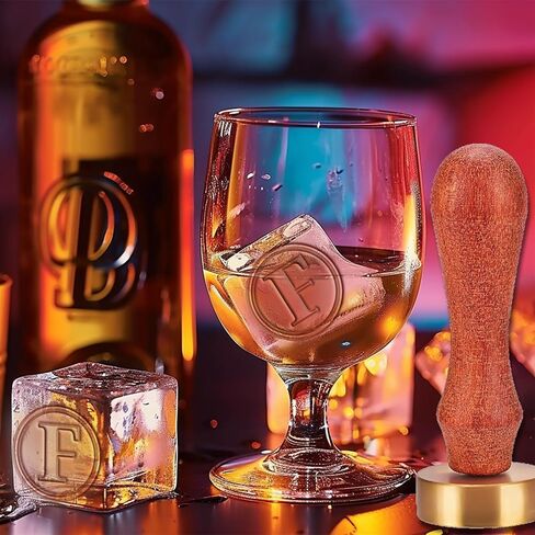 CHGCRAFT Letter X Ice Stamp Ice Cubes Press Stamps Bar Drinks Stamp with Removable Stamps Handle and Velvet Pouches for Cocktail Party Wedding Whiskey Mojito Drinks Making in Kuwait