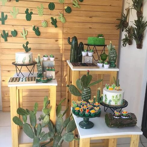 32 PCS Mexican Fiesta Cupcake Toppers Assembled Cactus Donkey Maraca Sombrero Guitar Cupcake Picks Mexican Fiesta Theme Baby Shower Birthday Party Cake Decorations Supplies in Saudi Arabia