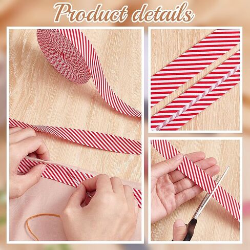 PH PandaHall 24 Yards/22m Single Fold Bias Tape Black White Stripe Ribbons 3/4 inch(20mm) Polyester Single Fold Binding for Sewing Piping Binding Hemming Apparel Making Hair Bows Scrapbooks Headbands in Kuwait