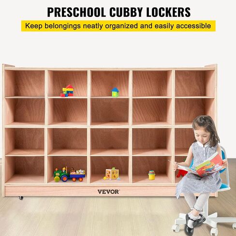 Happybuy 20-Section Cubbies for Classrooms, Cubby Storage Cabinet, Classroom Cubbies, Compartment Storage Cabinet, Classroom Furniture for Home, School, Kindergarten in Kuwait