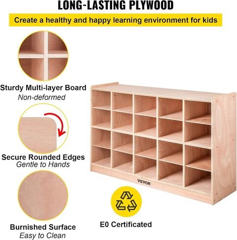 Happybuy 20-Section Cubbies for Classrooms, Cubby Storage Cabinet, Classroom Cubbies, Compartment Storage Cabinet, Classroom Furniture for Home, School, Kindergarten in Kuwait