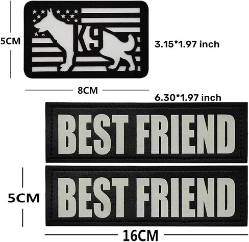 3PCS AliPlus Reflective Dog Patches K9 Patch Removable Hook Loop Patch for Dog Vest Harness Service Dog in Training（Do Not Pet） in Saudi Arabia