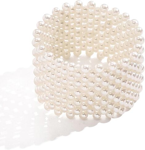 Pearl Bracelets for Women Pearl Beaded Stretch Strand Stackable Bracelets Freshwater Pearl bracelet Wedding Party Jewelry in Saudi Arabia