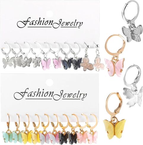 علامات غرزة للكروشيه ، 20pcs كروشيت غرزة علامة لطيف سحر المينا الفراشة سحر قفل القفل قفل علامات غرزة للحياك النسيج ملحقات الخياطة المجوهر in Kuwait
