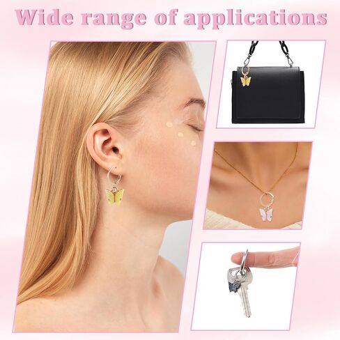 علامات غرزة للكروشيه ، 20pcs كروشيت غرزة علامة لطيف سحر المينا الفراشة سحر قفل القفل قفل علامات غرزة للحياك النسيج ملحقات الخياطة المجوهر in Kuwait