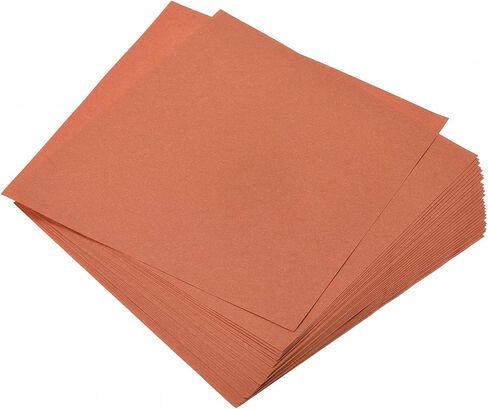 TOP-VIGOR 25 Sheets Origami Paper Double Sided, 15cm x 15cm (6x6 inch) Coloured Paper, 70gsm Handmade Paper Cardstock for DIY Art, Gifts Decor, Paper Drawing Cutting, Beginners, Orange Red in Saudi Arabia