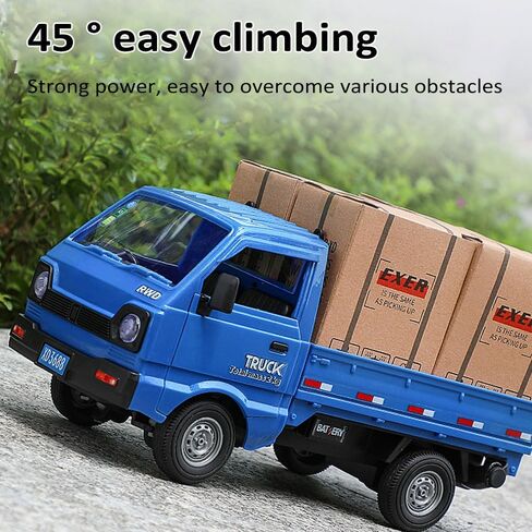 Remote Control Car RC Kei Truck,1:16 Scale RC Transporter Pickup Truck, 2.4GHz All Terrain RC Transport Cars with Spray & Light, 2 Batteries, Best Gifts Ideas for Kids Age 6 Year Old (White) in Saudi Arabia