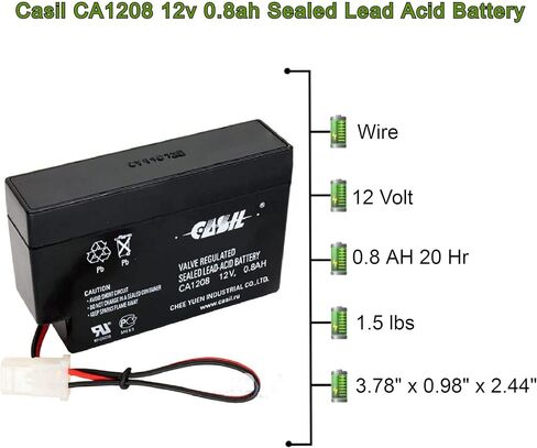 Casil 12V 18AH Battery Sealed Lead Acid Rechargeable SLA AGM Batteries Replaces UB12180 FM12180 6fm18, Universal in Saudi Arabia