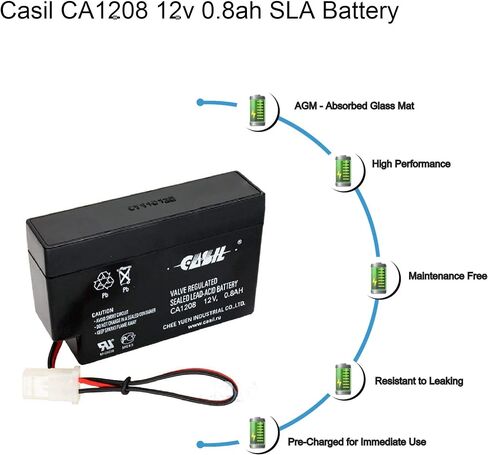 Casil 12V 18AH Battery Sealed Lead Acid Rechargeable SLA AGM Batteries Replaces UB12180 FM12180 6fm18, Universal in Saudi Arabia