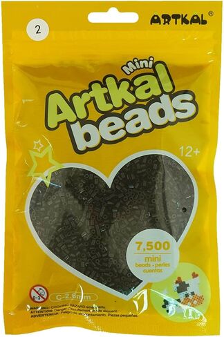 Mini Fuse Beads 7500 Pieces Mini Melty Beads 2.6mm Mini Iron Beads Compatible Mini Perler Beads and Mini Hama Beads, Black in Saudi Arabia