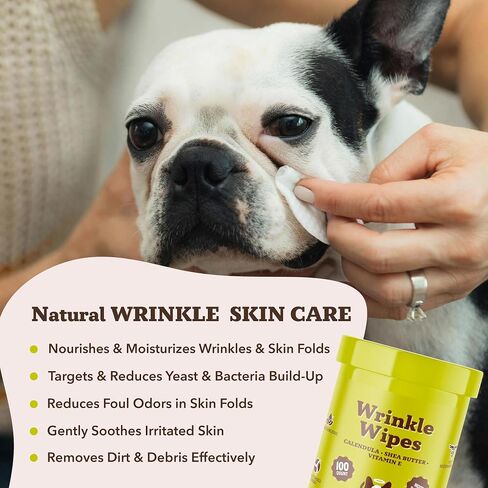 Natural Dog Company Dog Eye Wipes for Tear Stains - 100 Count in Saudi Arabia