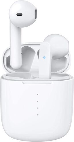 Wireless Earbuds Bluetooth 5.0 Headphones with Charging Case, IPX8 Waterproof, 3D Stereo Air Buds in-Ear Ear Buds Built-in Mic, Open Lid Auto Pairing for Android/Samsung/Apple iPhone (Black) in Saudi Arabia