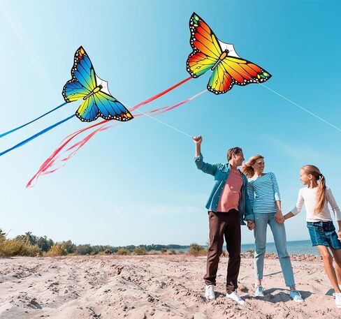 New Butterfly Kites for Kids & Adults,Easy to Fly Kite,Best Kite for Beginners,Kites for Kids Age 4-8,Large Beach Kite in Kuwait