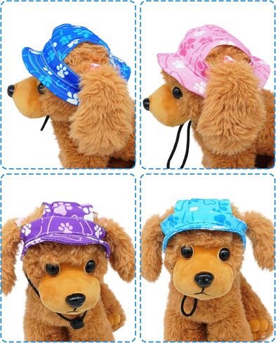 Pet Show Dog Baseball Cap Paw Print Dog Fors for Small Caggy Cats Hatproof Pet Sun Hats مع فتحات الأذن القابلة للتعديل in Saudi Arabia