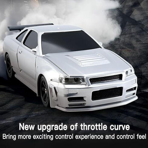 Rc Drift Car, 1/43 Scale 4WD with Full Proportional Control & 2.4G High Speed, 15km/h, LED Lights & Drift Tires, RTR Mini Racing Car for Adults - Indoor/Outdoor Use (4301 1Battery Box) in Saudi Arabia