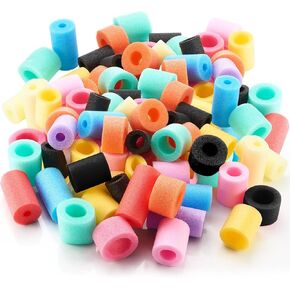 frienda 100 pcs pool noodles bits multicolor craft rope foam bits size regulatile propostedlated bollating pool noodles tube for play or diy craft multiprose