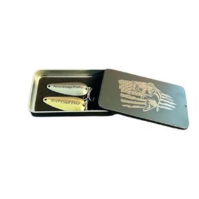 Fishing Gift for Dad - Engraved Lure Hook - Fathers Day Present - New Dad Gift - Bass Flag
