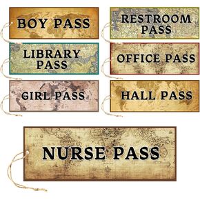 7 PCS Pass Pass and School Pass Set Magnetic Set 6.7 × 2.4 بوصة الفصل الدراسي ، خريطة ممرضة ممرضة ممرضة ممرضة مغناطيسية للطلاب
