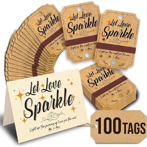 100 Pcs Wedding Tags - Wedding Send Off Tags for Weddings Anniversary Parties Engagement
