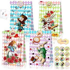 Laventy 12 PCS Alice Party Supplies Tea Party Favor Favor ALICE Party Taving Boxes Sea Party Supplies Ascess Acags