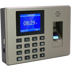 Mikoniya Time Clock ، ساعات الوقت للموظفين التجارية التجارية ، آلة الحضور مع بصمات الأصابع ، كلمة مرور اللكم في ساعة واحدة ، على مدار الساعة 500 وجوه (F01)
