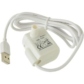 Cat Water Fountain Pump Mini Fish Tank Pump Crafts Plant Micro Water Pump Pet Water Fountain Pump Replacement Pump USB-1020 3.5-9V,White