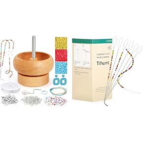 Tilhumt 3060Pcs Bead Spinner Kit with 6Pcs Beading Needles