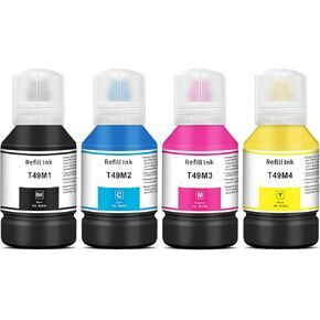 YOUEXPERT T49 T49M 560ML Sublimation Ink Refill Ink Bottles for Epn Surecolor F170 F570 Sublimation Printers (T49M1 T49M2 T49M3 T49M4, 4Pack)