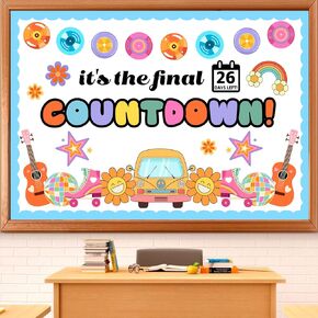 LioNergy End of The Year Classroom Bulletin Board Decoration Countdown to Summer Bulletin Board Kit It’s The Final Countdown Paper Cutouts for Classroom Home Office School Wall Door Party Decor