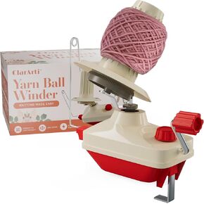 ClarArti Yarn Ball Winder for Crocheting, Knitting, & Other Yarn Crafts | Quick, Quiet, Creates Yarn Balls & Yarn Cakes | Medium Capacity, Can Handle Average Size Yarn Skeins