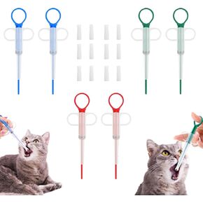 6 Pcs Cat Pill Shooter Dog Pill Shooter Pet Pill Shooter Pill Pusher for Cats Small Animal Feeding Tools Cat Pill Plunger (Multicolour)