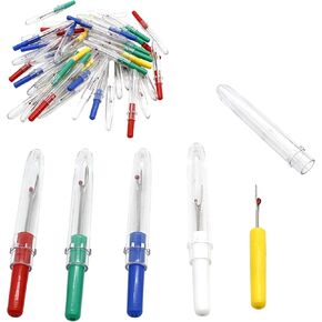 Suiwotin 50pcs Seam Rippers Thread Remover, Small Seam Ripper Tool for Sewing, Stitch Ripper Sewing Seam Ripper Set, Colorful Stitch Ripper Tool Thread Unpicker