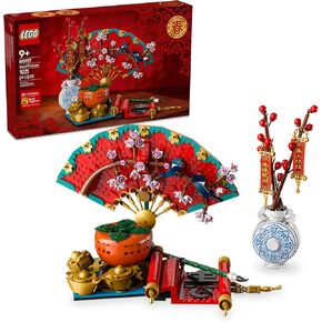 Lego Spring Festival Good Fortune - لعبة التعلم والبناء التعليمي - لعبة المهرجان الصيني للأطفال والفتيان والبنات ، الذين تتراوح أعمارهم بين 9+ - هدية ثقافية للعرض والديكور - 80117