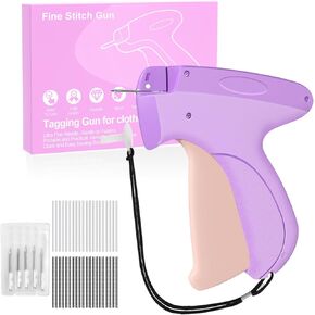Mini Stitch Gun for Clothes, Clothing Tag Gun, Tag Gun Quick Clothing Fixer with 6 Fine Needles, 2000 Pcs Tagging Gun Fasteners (1000 White & 1000 Black)