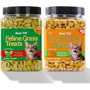 Cat Grass يعامل وجبات خفيفة صحية تدريب البسكويت Catnip للقطط يعالج مكافحة الأسنان والسكان اليقطين من السعرات الحرارية منخفضة السعرات الحرارية 26.8 أوقية