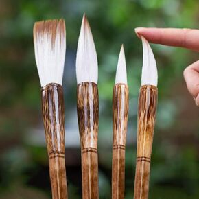 Shanlian Hubi Chinese Calligraphy Brush Sumi Brush Set for Beginner Watercolor Drawing Kanji Brush Set