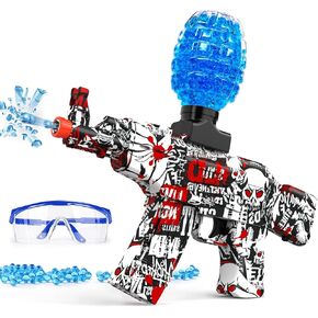 Anstoy Electric Gel Ball Blaster ، Gelfire Gelfire Flaster عالي السرعة لـ Orbeez مع نظارات ، ألعاب الكرة الرشية لأجهزة الرماية في الهواء الطلق على بعد 14 وما فوق ، Red Sentinel