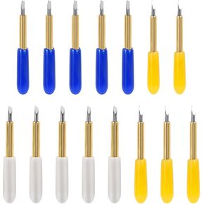 Mekote 15 PCS Premium Point Point Blade متوافق مع CRI Maker 3/Maker/Explore 3/Explore Air 2/Air/One/Venture ، 30 درجة/45 درجة/60 درجة شفرات القطع العميقة (15)