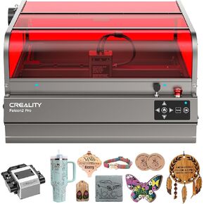 CREALITY FALCON 2 Pro Laser Engraver مع Air Assist و 22W مُغذّة بالليزر وآلة القاطع ، والمساعدة البصرية للكاميرا ، وآلة نقش بالليزر لعملية الدفعة المعدنية الخشبية