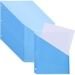 Patikil Binder Pocket for 3 Ring Binders ، 15pcs 3 Hole Punch Pocket Folder Divider File File File Screed Scleverizer for Office Paper Document ، Orange