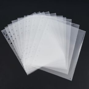Superdant 20pcs Binder Mobicets Clear PVC Binder Binder Bocites 6 Hroues A5 Binder Forts Photo Notebook Files Formizer Docum
