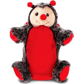 DolliBu Ladybug Plush Hand Puppet for Kids - Soft Plush Stuffed Animal Hand Puppet Toy for Puppet Show Games Puppet Theaters for Kids, Adult Cute Puppets Educational Toy to Teach Children & Toddlers
