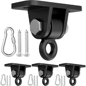 Porch Swing Hanging Kit with Swirl Bearing, Heavy Duty Swing Hangers Outdoor Indoor Ceiling Patio Playground Tree Swingset Hardware Bracket Mounting 2 Set with Snap Hook Screw Washer(Green) in Kuwait